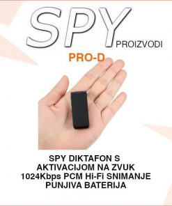 SPY DIKTAFON S AKTIVACIJOM NA ZVUK I Hi-Fi SNIMANJEM PRO-D