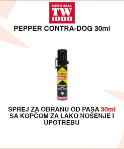 TW1000 PEPPER CONTRA-DOG 30ml SA KOPČOM - SPREJ ZA OBRANU OD PASA