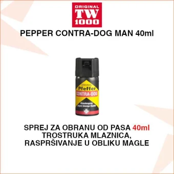 TW1000 PEPPER CONTRA-DOG MAN 40 ml - SPREJ ZA OBRANU OD PASA