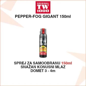 TW1000 PEPPER-FOG GIGANT 150ml - SUZAVAC, PAPRENI SPREJ ZA SAMOOBRANU