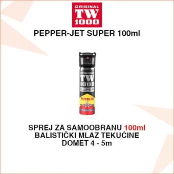 TW1000 PEPPER-JET SUPER 100ml - SUZAVAC, PAPRENI SPREJ ZA SAMOOBRANU
