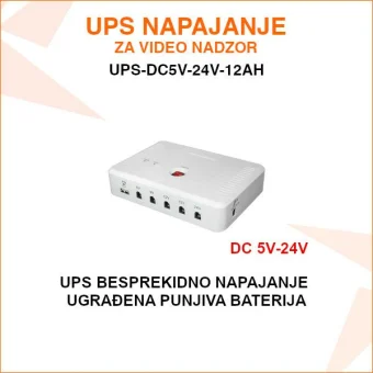 UPS BESPREKIDNO NAPAJANJE DC 5V-24V S PUNJIVOM BATERIJOM