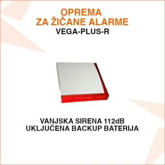 VANJSKA ŽIČANA SIRENA 112DB SA BACKUP BATERIJOM VEGA-PLUS-R