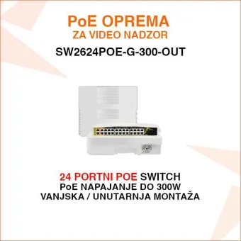 VANJSKI 24 PORTNI POE SWITCH SW2624POE-G-300-OUT