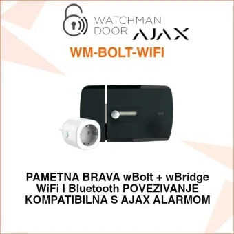 WATCHMAN DOOR wBOLT WiFi I BLUETOOTH PAMETNA BRAVA WM-BOLT-WIFI - AJAX KOMPATIBILNO