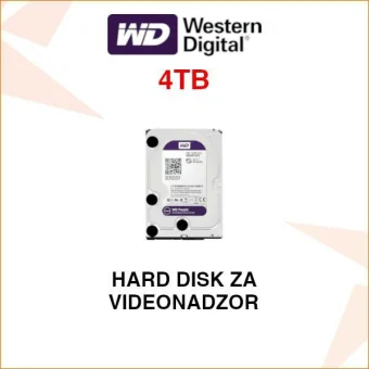 WD PURPLE 4TB HARD DISK ZA VIDEO NADZOR WD40PURX