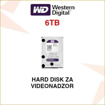 WD PURPLE 6TB HARD DISK ZA VIDEO NADZOR WD60PURX