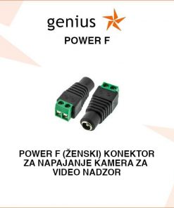 ŽENSKI KONEKTOR ZA NAPAJANJE KAMERE ZA VIDEO NADZOR POWER F