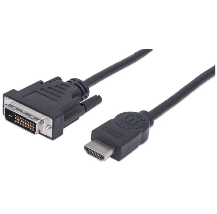 Manhattan kabel HDMI - DVI (24+1) M/M Manhattan kabel HDMI - DVI (24+1) M/M