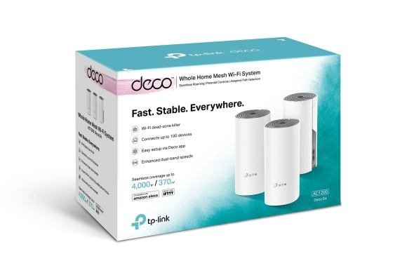TP-Link Deco E4  AC1200 Whole Home Wi-Fi 3-pack TP-Link Deco E4  AC1200 Whole Home Wi-Fi 3-pack