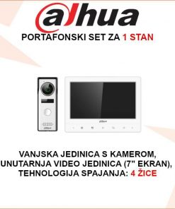 DAHUA PORTAFON SET ZA 1 STAN S UNUTARNJOM VIDEO JEDINICOM KTA02
