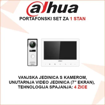 DAHUA PORTAFON SET ZA 1 STAN S UNUTARNJOM VIDEO JEDINICOM KTA02