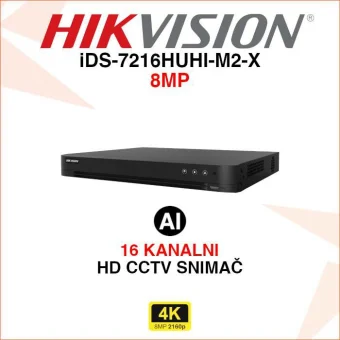 HIKVISION 16 KANALNI 4K ACUSENSE VIDEO SNIMAČ iDS-7216HUHI-M2-X