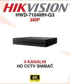 HIKVISION 4 KANALNI 8MP VIDEO SNIMAČ HWD-7104MH-G3