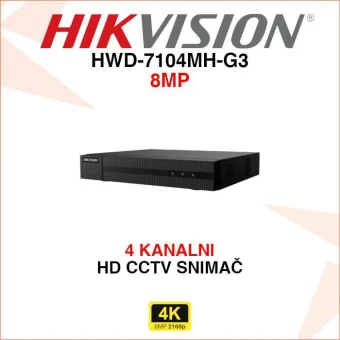 HIKVISION 4 KANALNI 8MP VIDEO SNIMAČ HWD-7104MH-G3