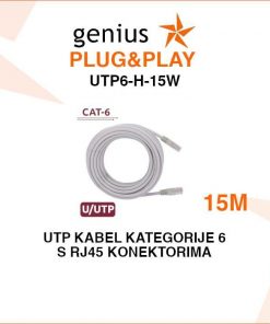 PLUG&PLAY UTP KABEL KATEGORIJE 6 DULJINE 15 METARA UTP6-H-15W