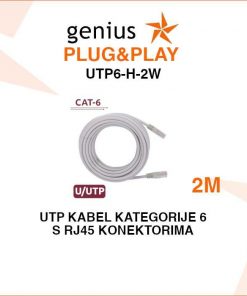 PLUG&PLAY UTP KABEL KATEGORIJE 6 DULJINE 2 METRA UTP6-H-2W