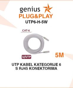 PLUG&PLAY UTP KABEL KATEGORIJE 6 DULJINE 5 METARA UTP6-H-5W