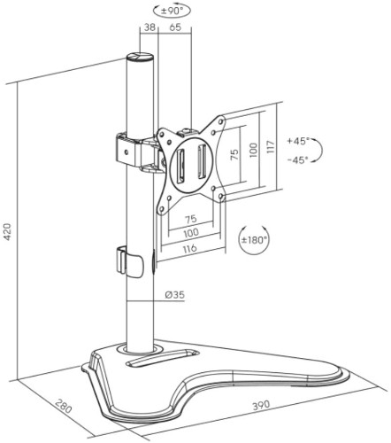 SBOX nosač za 1 monitor SBOX nosač za 1 monitor
