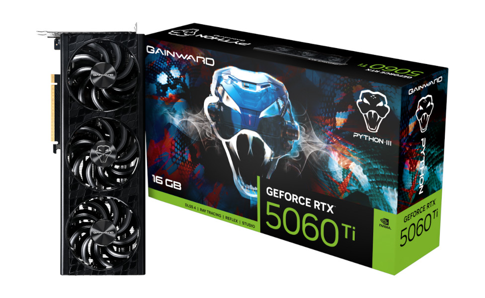 Gainward RTX 5060Ti Python III V1 16GB GDDR7 Gainward RTX 5060Ti Python III V1 16GB GDDR7