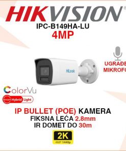 HIKVISION 4MP SMART HYBRID LIGHT BULLET IP KAMERA IPC-B149HA-LU