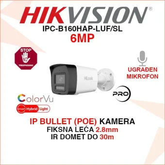HIKVISION HYBRID LIGHT KAMERA S AKTIVNOM OBRANOM IPC-B160HAP-LUF/SL