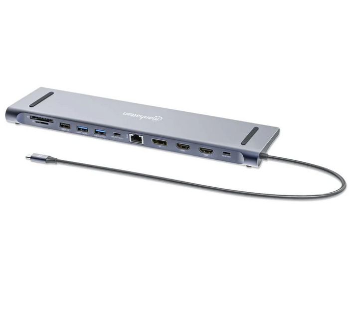 Manhattan docking USB-C 12-in-1 Triple Monitor 4K Manhattan docking USB-C 12-in-1 Triple Monitor 4K