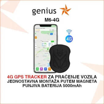 4G GPS TRACKER ZA PRAĆENJE SA PUNJIVOM BATERIJOM 5000mAh M6-4G
