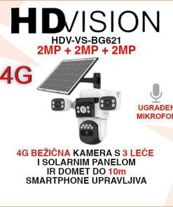 HDVISION 4G BEŽIČNA AI KAMERA SA SOLARNIM PANELOM HDV-VS-BG621