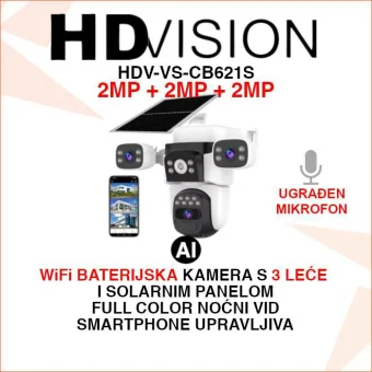 HDVISION BATERIJSKA WIFI KAMERA SA SOLARNIM PANELOM HDV-VS-CB621S