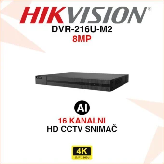 HIKVISION 16 KANALNI 4K DIGITALNI VIDEO SNIMAČ DVR-216U-M2
