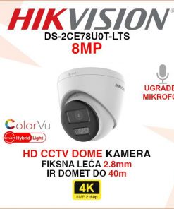 HIKVISION 4K SMART HYBRID LIGHT DOME CCTV KAMERA DS-2CE78U0T-LTS
