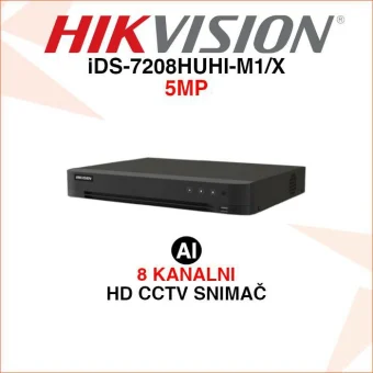 iDS-7208HUHI-M1/X HIKVISION 8 KANALNI 5MP ACUSENSE VIDEO SNIMAČ