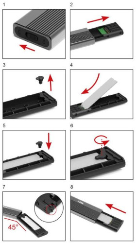 Port kućište za M.2 NVMe SSD disk Port kućište za M.2 NVMe SSD disk