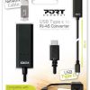 Port adapter USB-C M -> RJ45 F