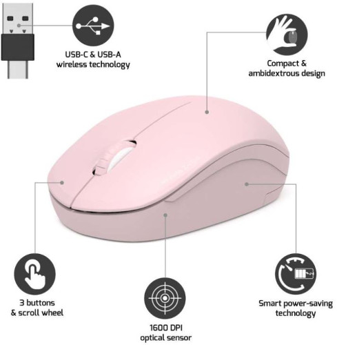Port miš OFFICE bežični USB-A/USB-C Port miš OFFICE bežični USB-A/USB-C