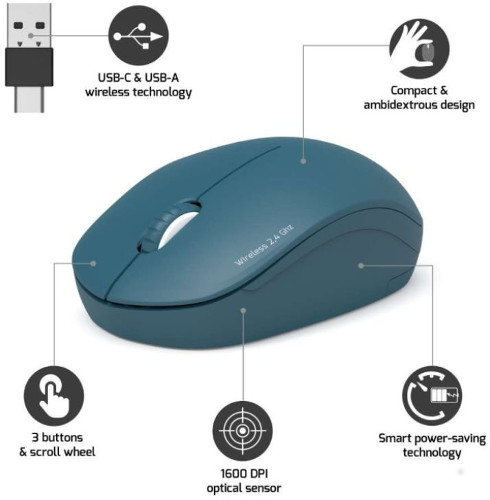 Port miš OFFICE bežični USB-A/USB-C Port miš OFFICE bežični USB-A/USB-C