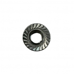 Hexagon nuts with flange and serration