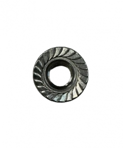 Hexagon nuts with flange and serration