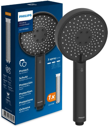 Philips tuš slušalica s filterom vode ASH1516 crna Philips tuš slušalica s filterom vode ASH1516 crna