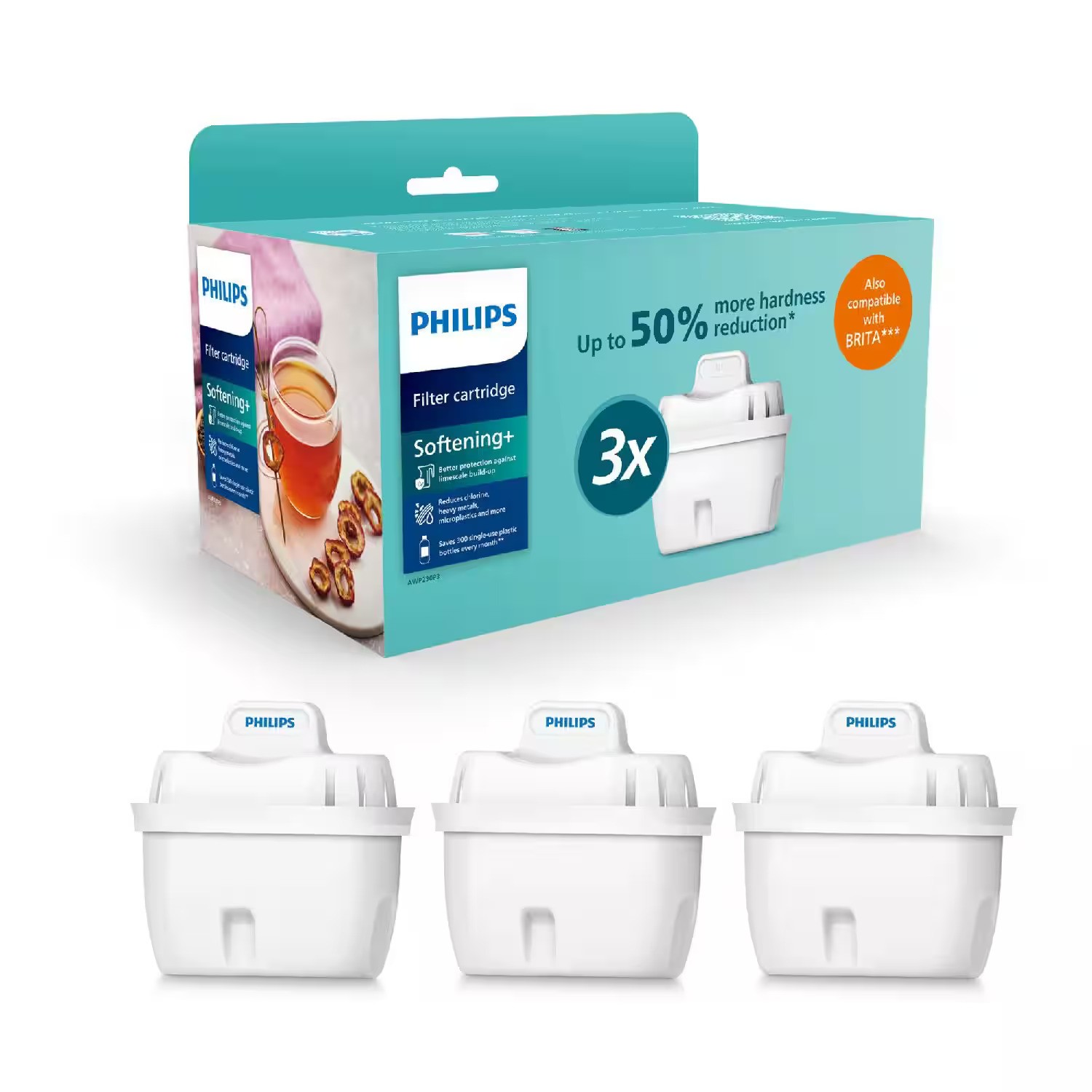 Philips Softening+ filteri za vrč 3pack za AWP2943 Philips Softening+ filteri za vrč 3pack za AWP2943