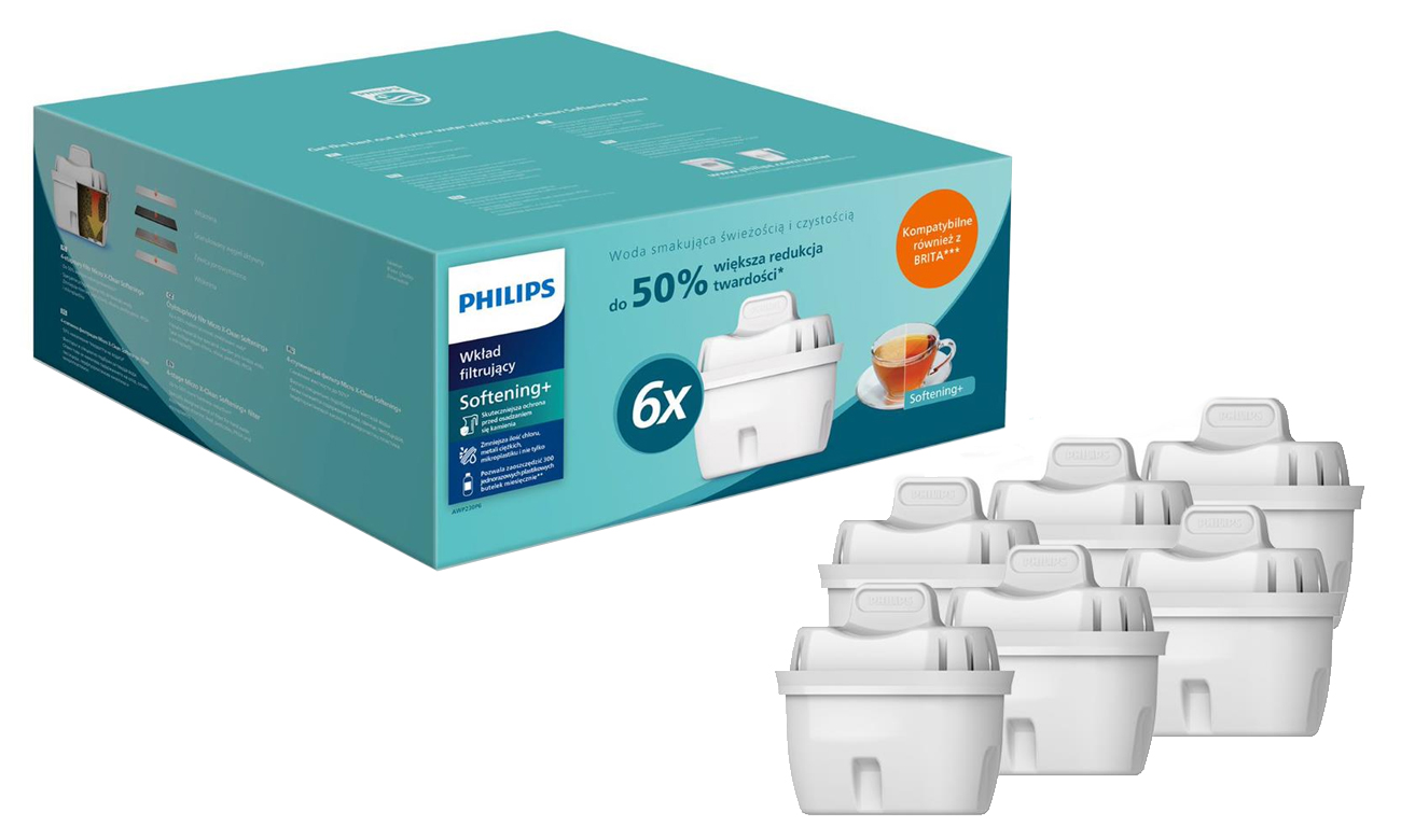 Philips Softening+ filteri za vrč 6pack za AWP2943 Philips Softening+ filteri za vrč 6pack za AWP2943