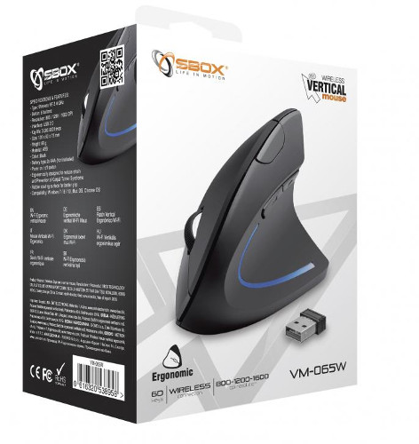 SBOX vertikalni bežični miš VM-065W SBOX vertikalni bežični miš VM-065W