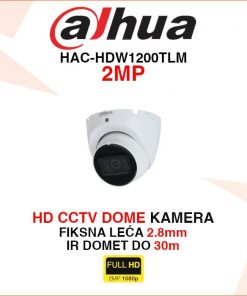 DAHUA 2MP HD CCTV DOME NADZORNA KAMERA HAC-HDW1200TLM