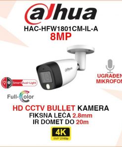 DAHUA 4K SMART DUAL LIGHT CCTV BULLET KAMERA HAC-HFW1801CM-IL-A