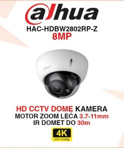 DAHUA 4K STRALIGHT KAMERA SA MOTOR ZOOM LEĆOM HAC-HDBW2802RP-Z