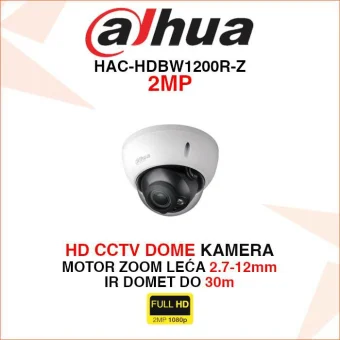 DAHUA ANALOGNA MOTOR ZOOM KAMERA 2MP HAC-HDBW1200R-Z