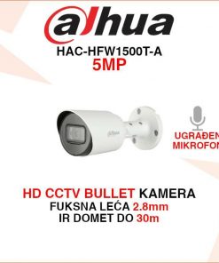 DAHUA CCTV 5MP BULLET KAMERA SA MIKROFONOM HAC-HFW1500T-A
