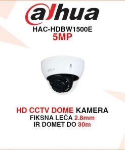 DAHUA CCTV 5MP DOME ANTIVANDAL KAMERA HAC-HDBW1500E