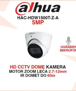 DAHUA CCTV 5MP MOTOR ZOOM DOME KAMERA HAC-HDW1500T-Z-A